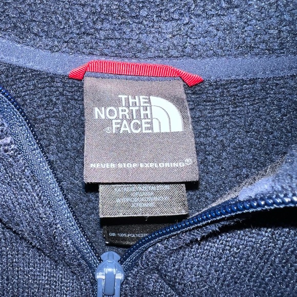 The North Face fleece pullover 3/4 zip Navy Blue L​ - Picture 6 of 8